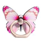 Supporto per telefono cellulare con anello multifunzionale a forma di farfalla simpatico cartone animato Supporto universale per anello per telefono girevole a 360 gradi, Stile: No. 03
