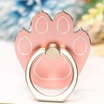 Supporto per anello per cellulare con artiglio di gatti in metallo multifunzionale, colore: bordo argento rosa dorato