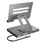 Staffa per docking station di tipo C pieghevole multifunzionale per tablet Blueendless 4K/60Hz, specifiche: girevole 8 in 1