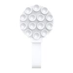 Supporto magnetico per telefono in silicone con ventosa, supporto per telefono (bianco)
