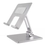 Supporto per tablet in lega di alluminio Supporto per telefono cellulare pieghevole da tavolo (argento)