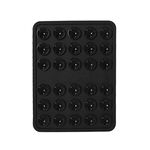 Supporto per cellulare con ventosa in silicone bifacciale e saldamente fissato (nero)