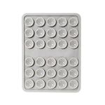 Supporto per cellulare con ventosa in silicone bifacciale, saldamente fissato (grigio)