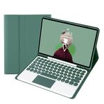 YT11B-A Candy Skin Skin Skin Selt TETTURE KeyCap Case in pelle bluetooth con il controllo touch per iPad Pro 11 pollici 2020 e 2018 (verde scuro)