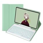 YT11B Candy Skind Skin Skin Skin Selce TETTURE KeyCap Bluetooth Case in pelle per iPad Pro 11 pollici 2020 e 2018 (verde chiaro)