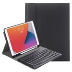 YA098B Struttura agnello staccabile Texture in pelle rotonda Custodia in pelle Bluetooth Bluetooth con slot per penna e supporto per iPad Air 4 10.9 pollici (2020) / Pro 11 pollici (2020) & (2018) (nero)