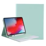 YT11B-A 2021 Struttura della pelle di colore della caramella staccabile Texture rotonda Custodia in pelle Bluetooth Bluetooth con touch Control & Pen Slot & Stand per iPad Pro 11 (2021) (verde chiaro)