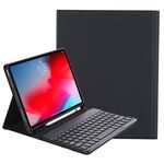 Y-C11B 2021 Struttura della pelle di colore della caramella staccabile Texture rotonda Custodia in pelle da tastiera Bluetooth con slot per penna e supporto per iPad Pro 11 (2021) (nero)