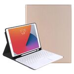 YA11B-A 2021 Struttura agnello staccabile Texture rotonda Tastiera Bluetooth Custodia in pelle Bluetooth con touch Control & Pen Slot & Stand per iPad Pro 11 (2021) (oro)
