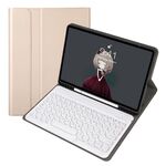 YA11B 2021 Struttura agnello staccabile Texture rotonda Tastiera Bluetooth Bluetooth Custodia in pelle con slot per penna e supporto per iPad Pro 11 (2021) (oro)