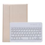 Custodia in pelle Bluetooth Bluetooth A220 per Samsung Galaxy Tab A7 Lite 8.7 T220 / T225, con supporto ed elastico Funzione (oro)