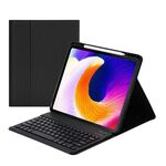 Custodia protettiva della tastiera Bluetooth di plastica staccabile HK132 con titolare e slot della penna per iPad Pro 12.9 pollici 2021/2020/2018 (nero)