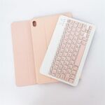 Per Lenovo Pad Tab P11 11 pollici TB-J606F LX110 Colore solido Staccabile Tasto quadrato Tastiera Bluetooth Custodia in pelle Bluetooth con supporto (rosa)