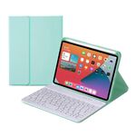 Custodia in pelle Bluetooth Bluetooth a tasti rotondi HY006 con supporto per iPad mini 6 (verde menta)