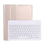 Texture agnelli A11bs texture Ultra-sottile Custodia da tastiera Bluetooth con supporto per penna e retroilluminazione per iPad Air 5 2022 / Air 4 2020 10.9 & Pro 11 pollici 2021/2020/2018 (oro)