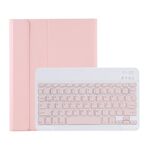 C-098B Candy Color Skin Feel Texture Bluetooth Tastiera in pelle Custodia con porta a penna per iPad Air 4 10.9 2020 / Air 5 10.9 2022 (rosa)