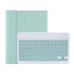 C-098B Candy Color Skin Feel Texture Bluetooth Tastiera in pelle Custodia con porta a penna per iPad Air 4 10.9 2020 / Air 5 10.9 2022 (verde chiaro)