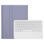 Custodia per tastiera Bluetooth rimovibile a colori A800B con slot a penna per Samsung Galaxy Tab S8 + / S7 + / S7 FE (viola)