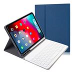 Custodia in pelle a vibrazione orizzontale con tastiera Bluetooth magnetica staccabile RK11 per iPad Pro 11 2020/2018 con supporto e slot per penna (blu)