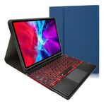 RK11T Retroilluminazione Touch Touch Touch Bluetooth TPU Custodia in pelle flip orizzontale per iPad Pro 11 2020/2018 con supporto e slot da penna (blu)