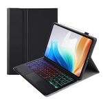 Per OPPO Pad Air2 11,4 pollici OP14-AS TPU Custodia in pelle con tastiera Bluetooth retroilluminata ultrasottile staccabile con touchpad (Nero)