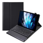 Custodia in pelle TPU con tastiera Bluetooth AV14 per tablet Vivo Pad5 Pro da 13 pollici con supporto (nero)
