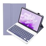 Per Huawei MatePad 11.5 S 2024 AH20 Custodia per tablet in pelle con tastiera Bluetooth staccabile ultrasottile (bianco lavanda)