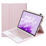 Per Huawei MatePad 11.5 S 2024 AH20-A Custodia per tablet in pelle con tastiera Bluetooth staccabile ultrasottile con touchpad (rosa bianco)