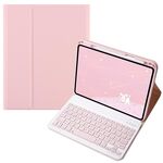 Per Infinix Xpad 11 pollici Candy Color Square Keys Bluetooth Keyboard Custodia in pelle (rosa)