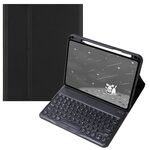 Per Infinix Xpad 11 pollici Candy Color Round Keys Bluetooth Keyboard Custodia in pelle (nero)