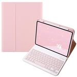 Per OPPO Pad 3 / Pad 2 Custodia in pelle con tastiera Bluetooth color caramella, tasti quadrati (rosa)