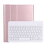 A098BS Custodia protettiva per tastiera Bluetooth retroilluminata rimovibile ultra sottile per iPad Air 4 da 10,9 pollici (2020), con supporto e slot per penna (oro rosa)