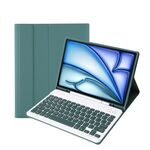 C098B Custodia protettiva per tastiera Bluetooth ultra sottile in ABS rimovibile Candy Colors per iPad Air 4 da 10,9 pollici (2020), con supporto e slot per penna (verde scuro)