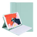 T098B Custodia protettiva per tastiera Bluetooth ultrasottile integrata con colori Candy per iPad Air 4 da 10,9 pollici (2020), con supporto e slot per penna (verde chiaro)