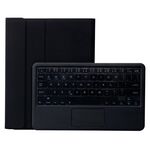 T098B-A Custodia protettiva per tastiera Bluetooth in TPU con texture pelle pressata rimovibile per iPad Air 4 da 10,9 pollici (2020), con supporto e slot per penna e touch (nero)
