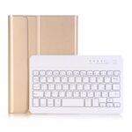 A05 Custodia in pelle con tastiera Bluetooth rimovibile in ABS ultra sottile Bluetooth 3.0 per iPad mini 5, con supporto (oro)