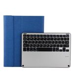 3018 Tastiera staccabile Bluetooth 3.0 in lega di alluminio + custodia in similpelle con struttura in tessuto per iPad Air / Air 2 / iPad Pro da 9,7 pollici, con funzione sleep / water repellent (blu)
