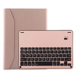 FT-1038B Tastiera staccabile Bluetooth 3.0 in lega di alluminio + Custodia in pelle con struttura in pelle di agnello per iPad Air / Air 2 / iPad Pro da 9,7 pollici, con idrorepellente / Regolazione dell'angolo a tre marce / Funzione magnetica / Sleep (rosa)