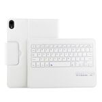 IP011 Tastiera Bluetooth 3.0 rimovibile ABS + Custodia in pelle con texture Litchi per iPad Pro 11 pollici (2018), con funzione di sospensione (bianco)