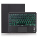 X-11BCS Custodia per tastiera Bluetooth staccabile con texture liscia per iPad Pro da 11 pollici 2020/2018, con touchpad, slot per penna e retroilluminazione (nero)
