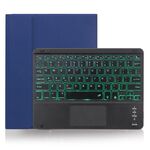 X-11BCS Custodia per tastiera Bluetooth staccabile con texture liscia per iPad Pro da 11 pollici 2020/2018, con touchpad, slot per penna e retroilluminazione (blu)
