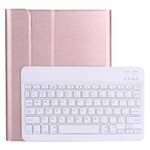 A11b Bluetooth 3.0 Custodia in pelle Bluetooth Bluetooth ABS ultra-sottile con supporto e slot per penna per iPad Pro 11 pollici 2021 (oro rosa)