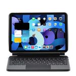 Custodia in pelle Bluetooth rimodellabile ultrasottile P109 Pro con touchpad e retroilluminazione bianca per iPad Pro 11 pollici 2021/2020/2018 e iPad Air 2020 10.9 (nero)