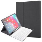 RK11 per iPad Pro da 11 pollici con texture di seta staccabile in plastica con tastiera Bluetooth Cover in pelle con slot per penna e funzione di supporto (nero)