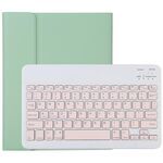 TG11B Tastiera rosa Bluetooth staccabile + custodia protettiva in pelle microfibra per iPad Pro da 11 pollici (2020), con slot per penna e supporto (verde)