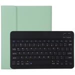 TG11B Tastiera Bluetooth staccabile nera + custodia protettiva in pelle microfibra per iPad Pro da 11 pollici (2020), con slot per penna e supporto (verde)
