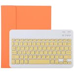 TG11B Tastiera Bluetooth staccabile gialla + custodia protettiva in pelle microfibra per iPad Pro da 11 pollici (2020), con slot per penna e supporto (arancione)