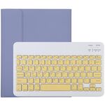 TG11B Tastiera Bluetooth staccabile gialla + custodia protettiva in pelle microfibra per iPad Pro da 11 pollici (2020), con slot per penna e supporto (viola)