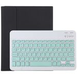 TG11B Tastiera Bluetooth verde staccabile + Custodia protettiva in pelle in microfibra per iPad Pro 11 pollici (2020), con slot per penna e supporto (nero)