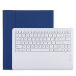 Custodia protettiva in pelle microfibra con tastiera Bluetooth staccabile T129 per iPad Pro da 12,9 pollici (2020), con supporto (blu)
